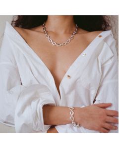 Grand  Molten Chain Smykke - Silver Plated