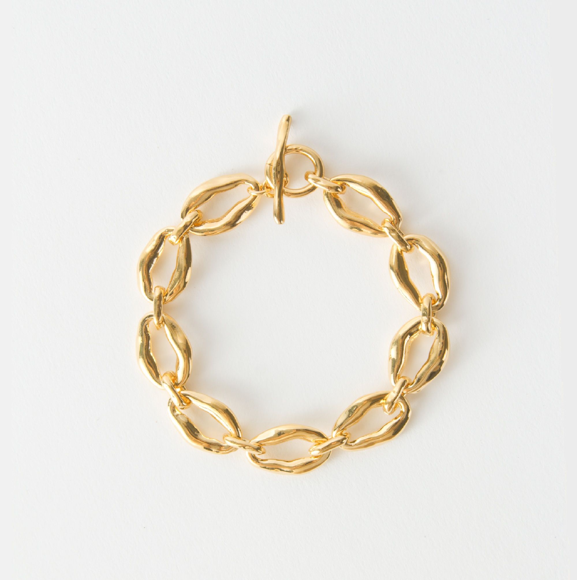 Molten Chain Armbånd - Gold Plated