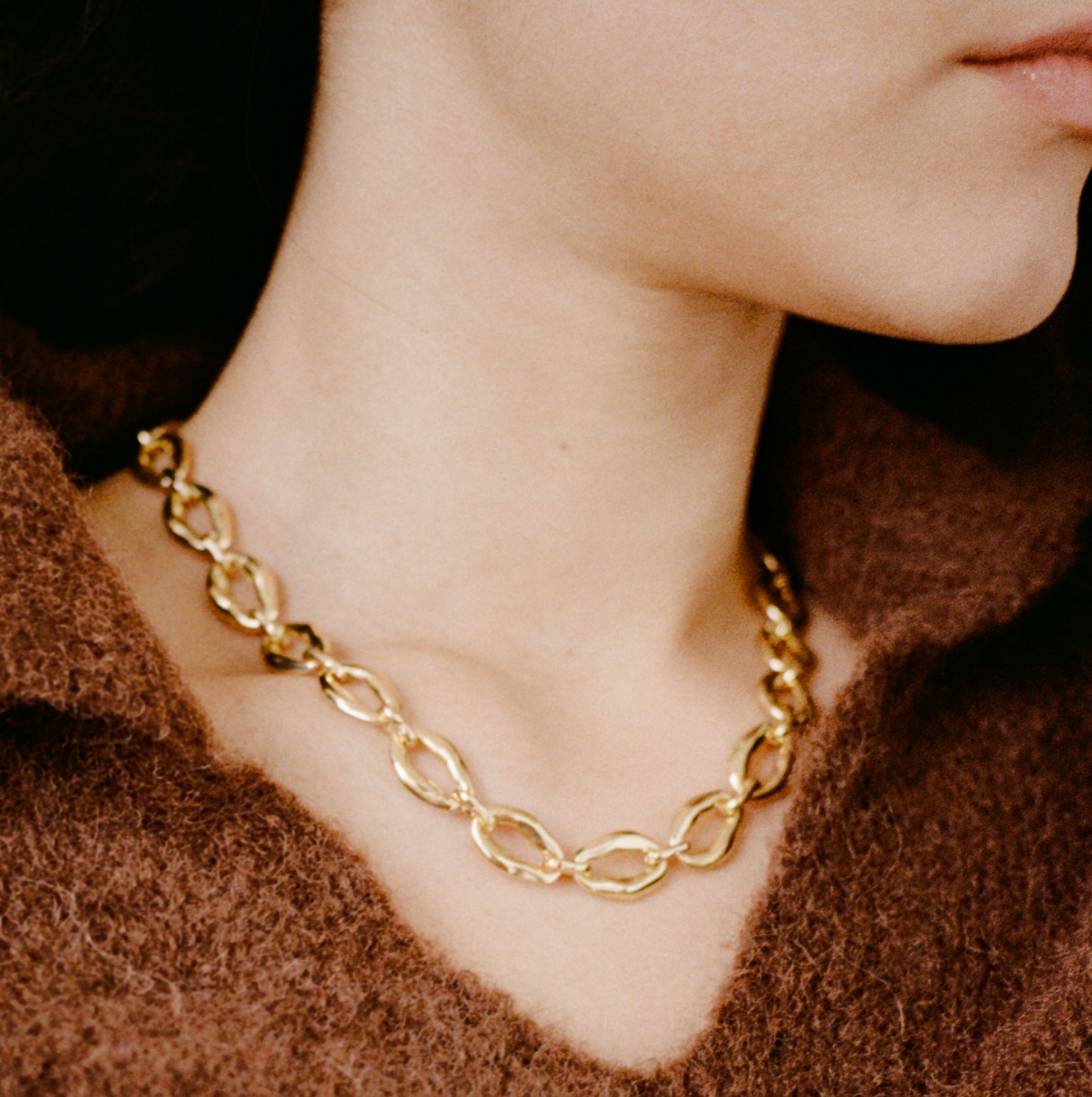 Grand Molten Chain Smykke - Gold Plated
